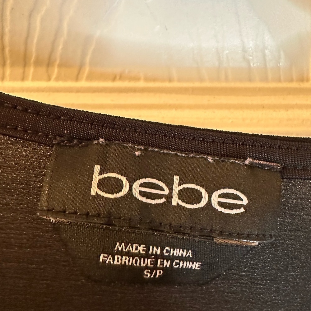 🩷5/$10 Bebe black one piece bodysuit S/P - Picture 7 of 9